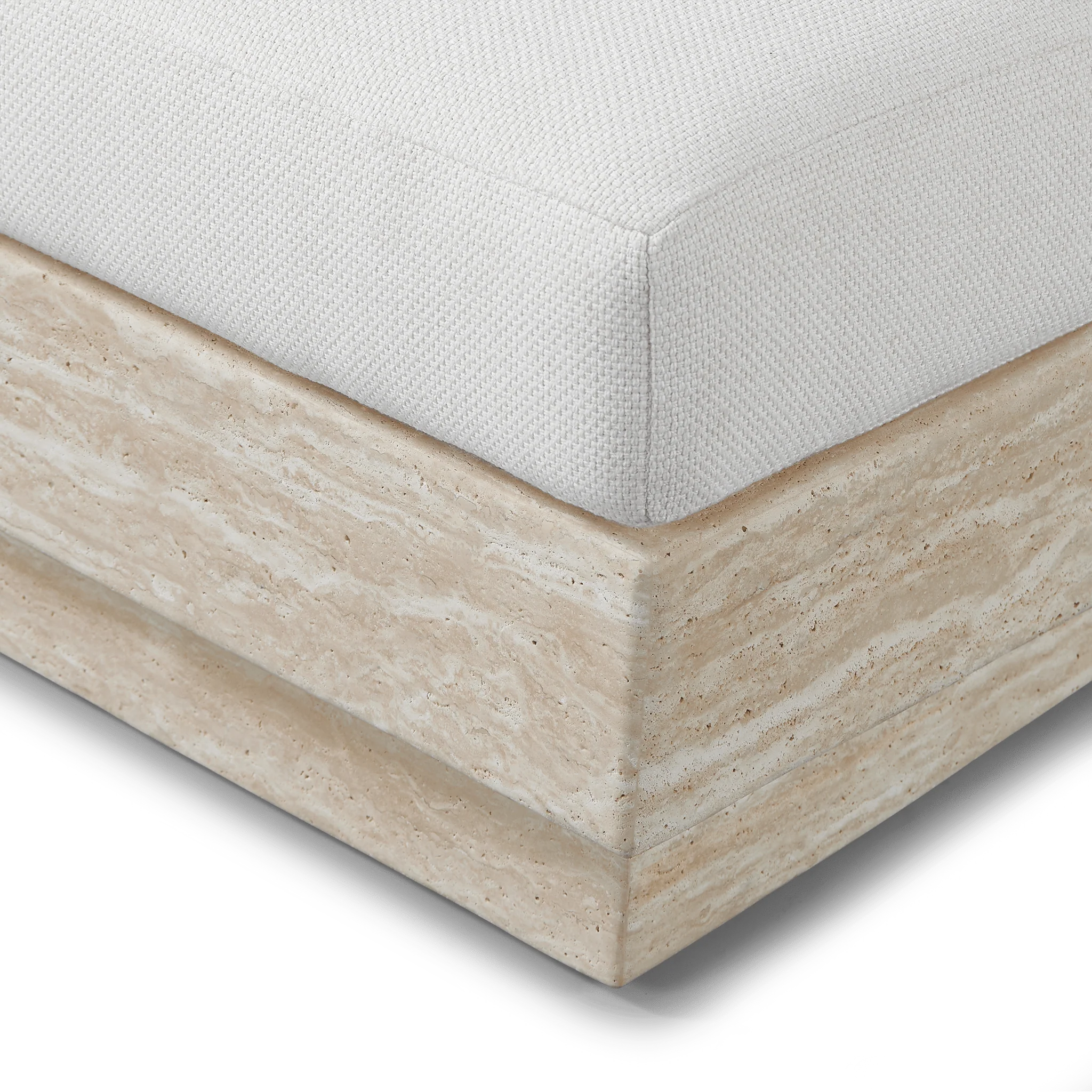 Tulum Travertine Armless Lounge Chair - Image 6