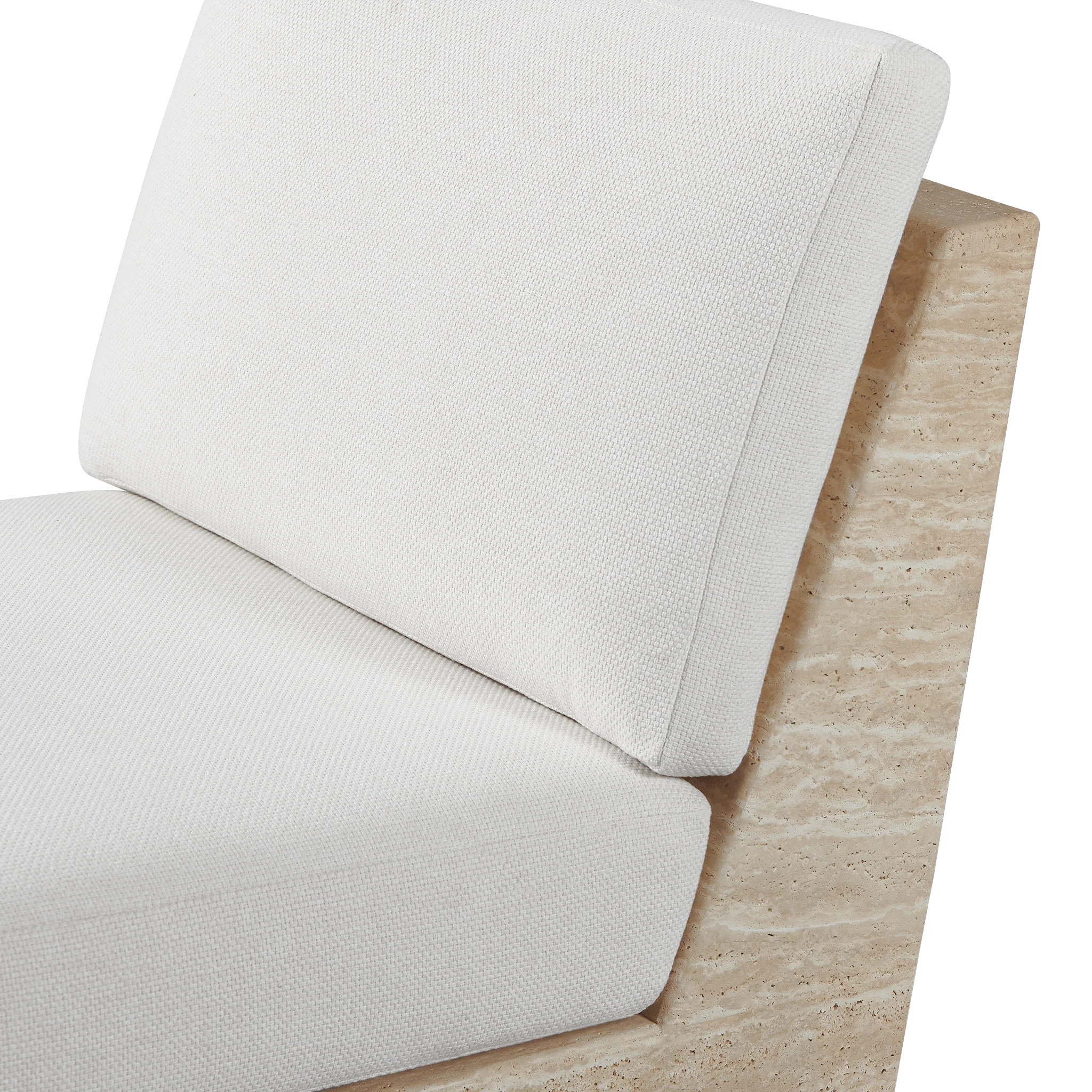 Tulum Travertine Armless Lounge Chair - Image 7