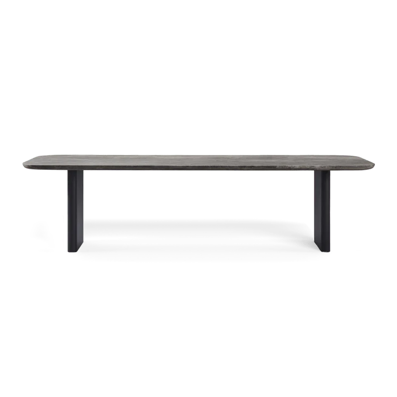 Victoria Aluminum Stone Dining Table 120"