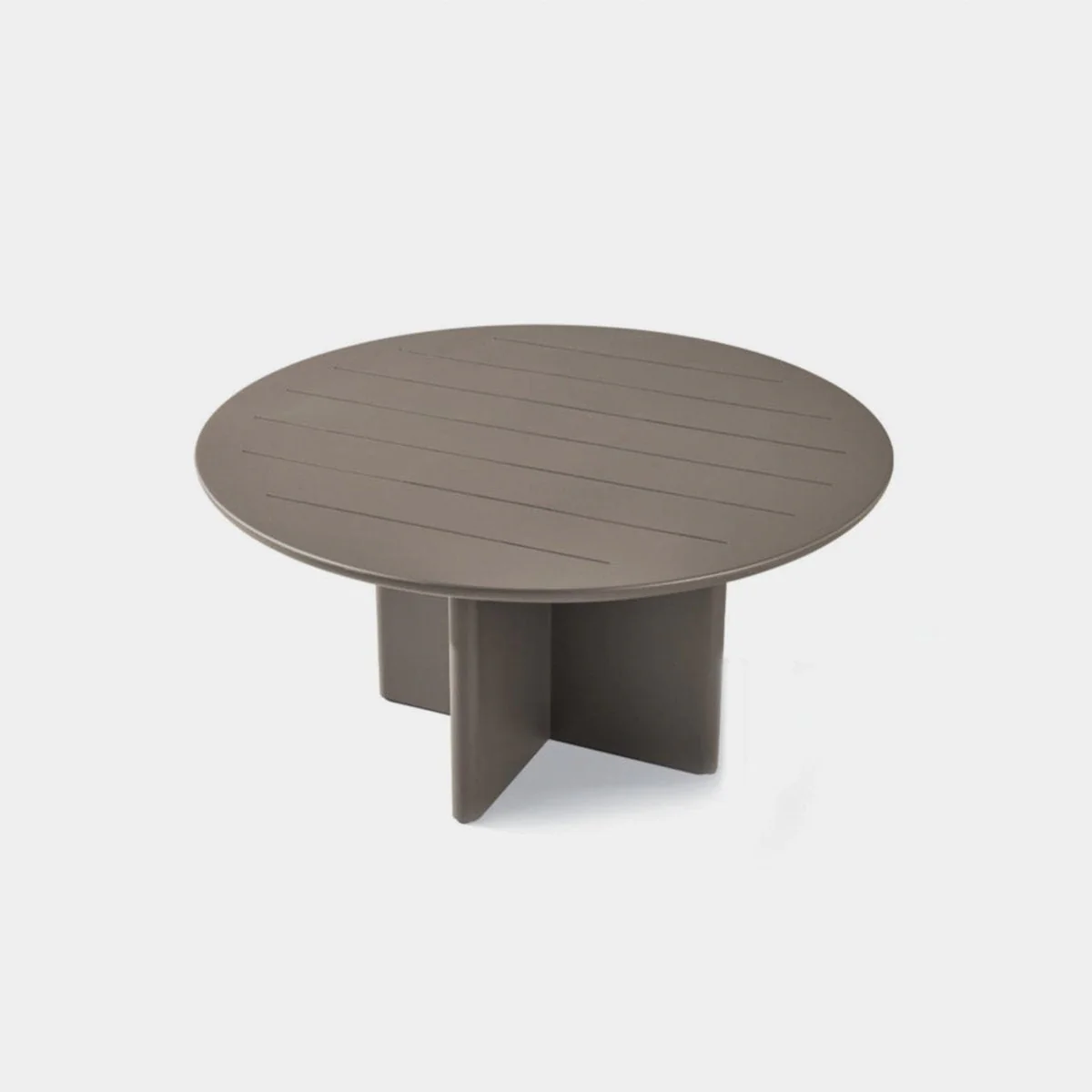 Victoria Aluminum Slatted Round Dining Table 60" - Image 10