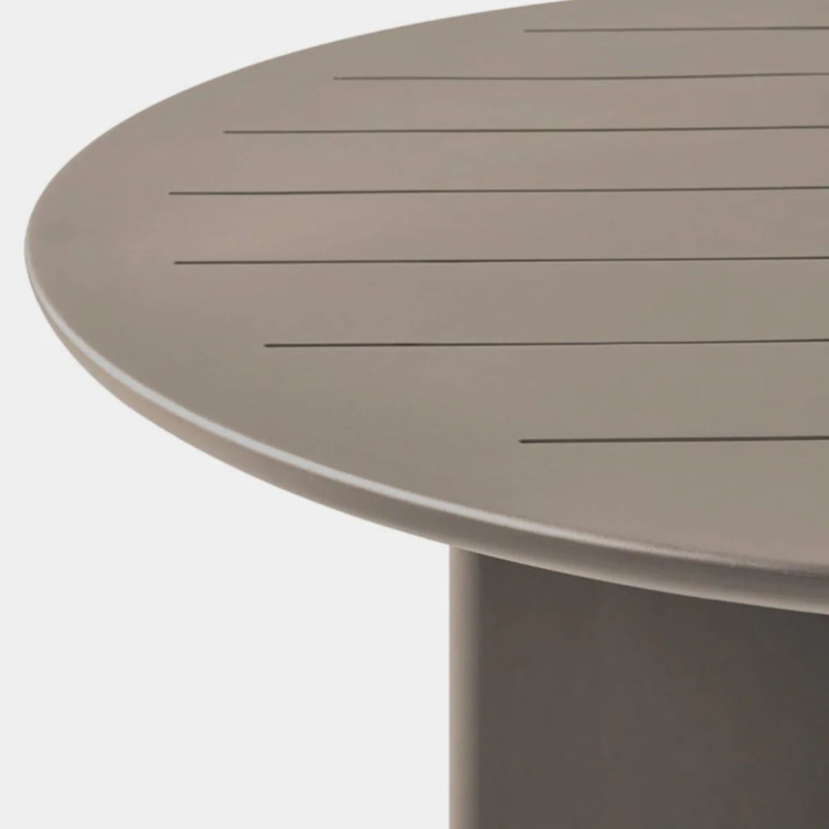 Victoria Aluminum Slatted Round Dining Table 60" - Image 11