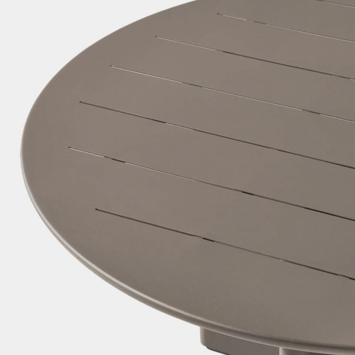 Victoria Aluminum Slatted Round Dining Table 60" - Image 12