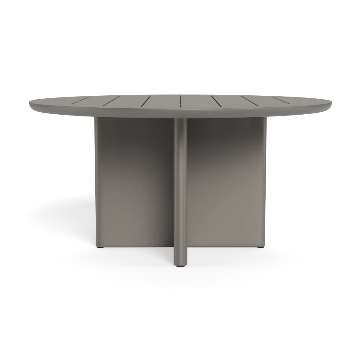 Victoria Aluminum Slatted Round Dining Table 60" - Image 13