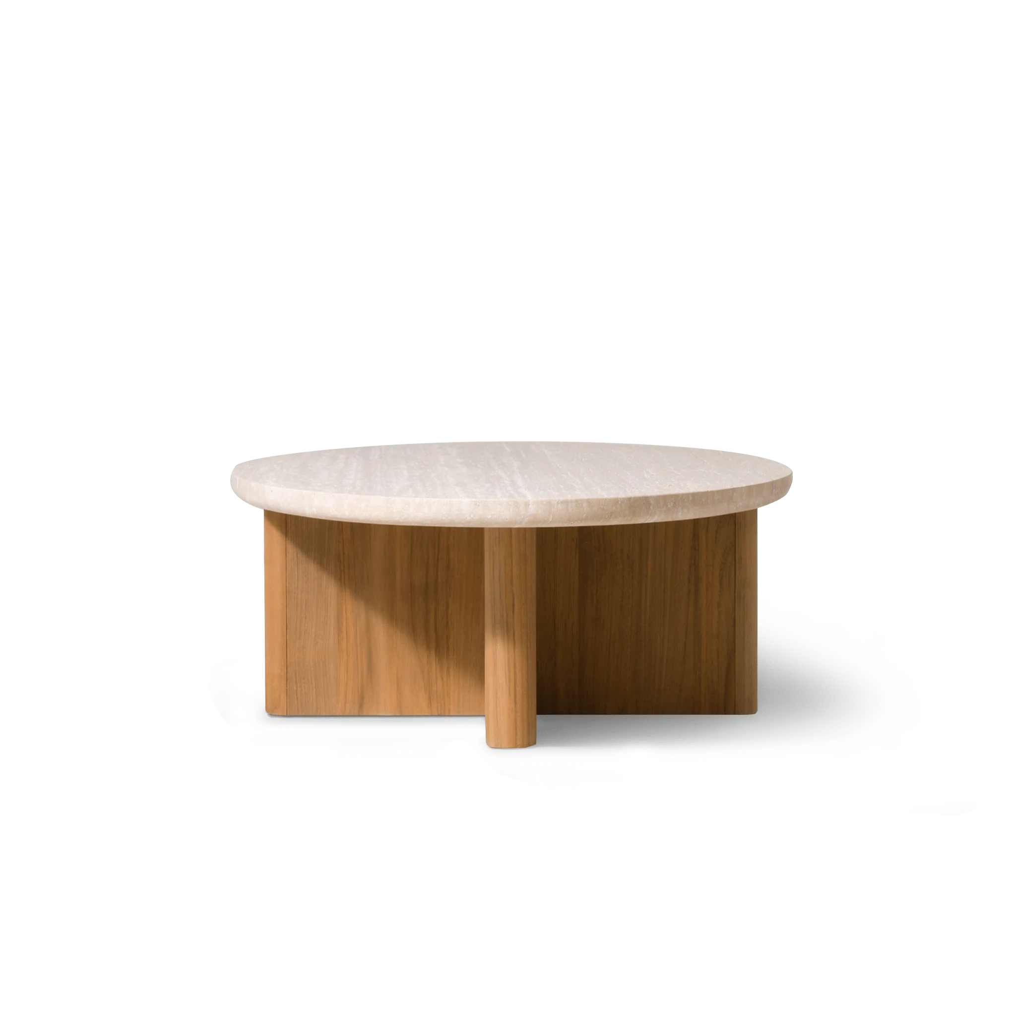 Victoria Teak Oval Stone Coffee Table - Image 5