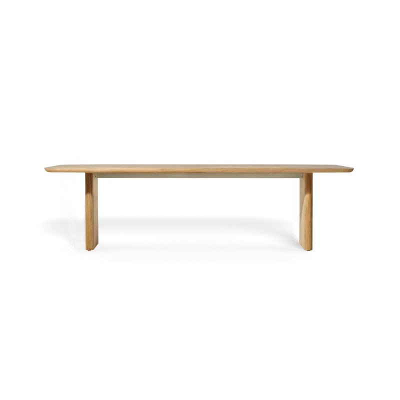 Victoria Teak Slatted Dining Table 108"